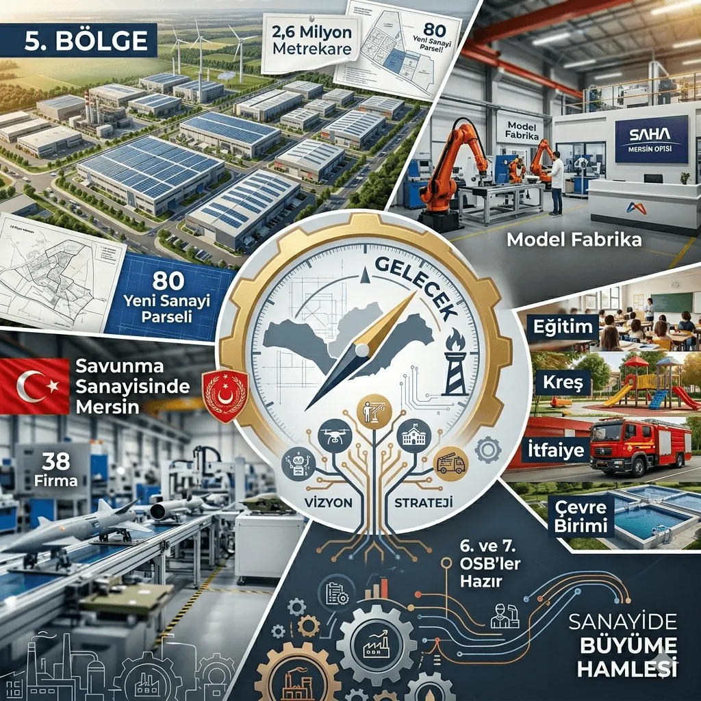 Mersin OSB'de Yeni Dönem: 80 Parsellik 5. Bölge Geliyor, Savunma Sanayisinde Büyük Hedefler Açıklandı