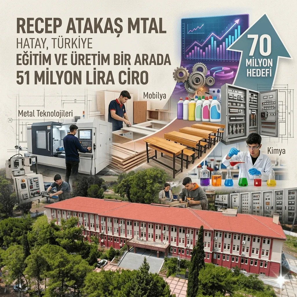 Meslek Lisesinden Sanayi Başarısı: Hatay’daki Okul 51 Milyon Liralık Üretimle Türkiye’ye Örnek Oldu