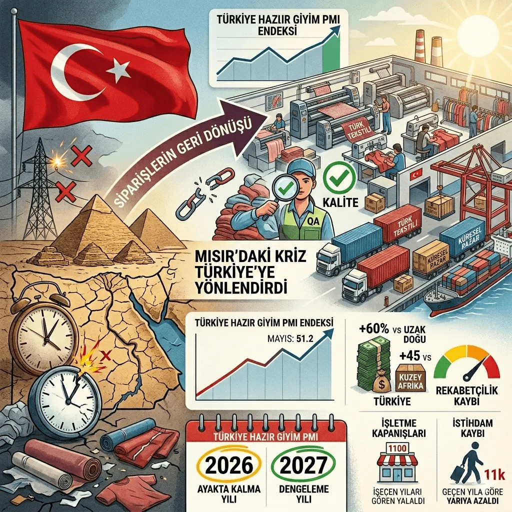 Mısır Krizi Türkiye’yi Hareketlendirdi! Hazır Giyim Siparişleri Yeniden Türkiye’ye Kaydı – Sektörde Kritik Dönüş