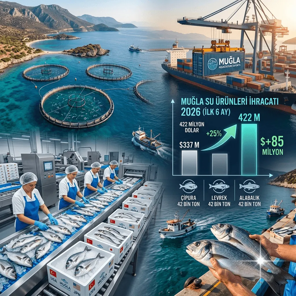 Muğla Su Ürünleri İhracatında Rekor! İlk 6 Ayda 422 Milyon Dolara Ulaşıldı, 70'ten Fazla Ülkeye İhracat Yapıldı