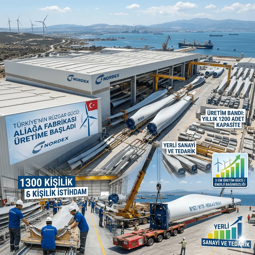 Nordex’ten Türkiye’ye Dev Rüzgar Enerjisi Yatırımı: İzmir Aliağa’daki Türbin Kanadı Fabrikası Üretime Başladı
