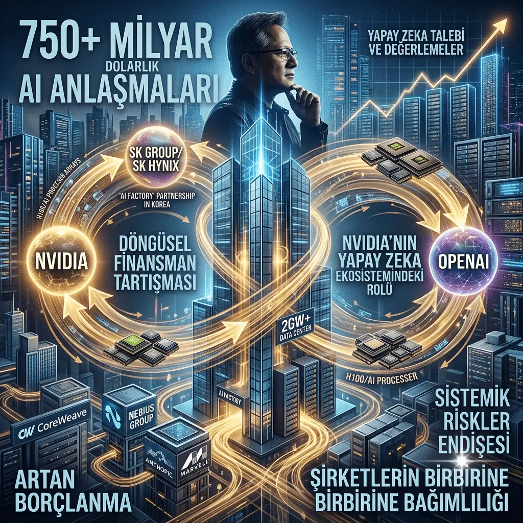 Nvidia’dan 750 Milyar Dolarlık Yapay Zeka Hamlesi! Dev Anlaşmalar Finansman Riski Tartışmalarını Alevlendirdi