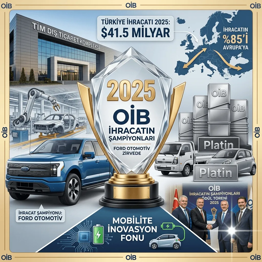 OİB 2025 İhracat Şampiyonlarını Açıkladı: Ford Otomotiv Zirvede, 133 Firma Ödül Aldı
