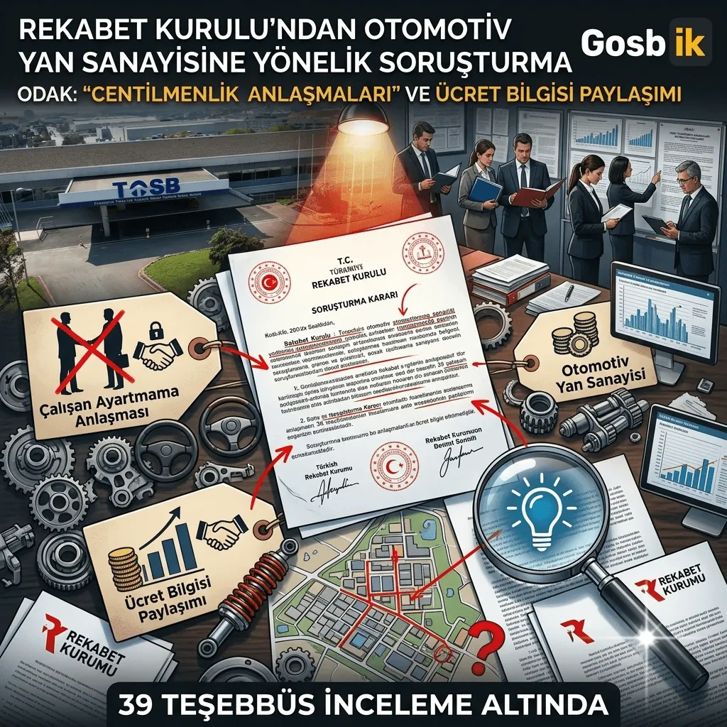 Otomotiv Yan Sanayisinde Büyük Soruşturma! Rekabet Kurulu 39 Teşebbüsü İncelemeye Aldı: Çalışan Anlaşmaları Mercek Altında