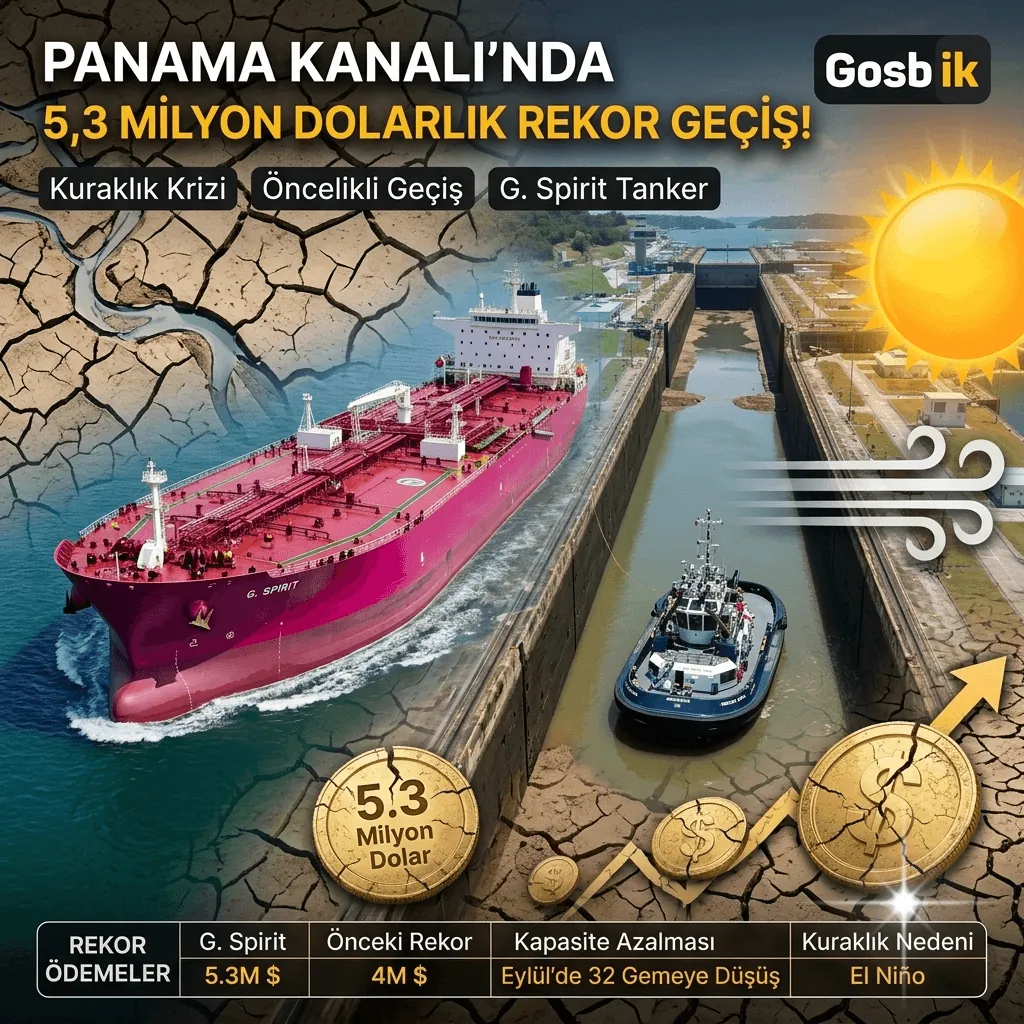 Panama Kanalı’nda Rekor: Tanker Geçiş İçin 5,3 Milyon Dolar Ödedi, Kuraklık Trafiği Kilitledi