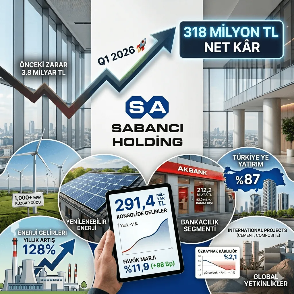 Sabancı Holding Yeniden Kâra Geçti: 2026 İlk Çeyreğinde 318 Milyon TL Net Kâr Açıklandı