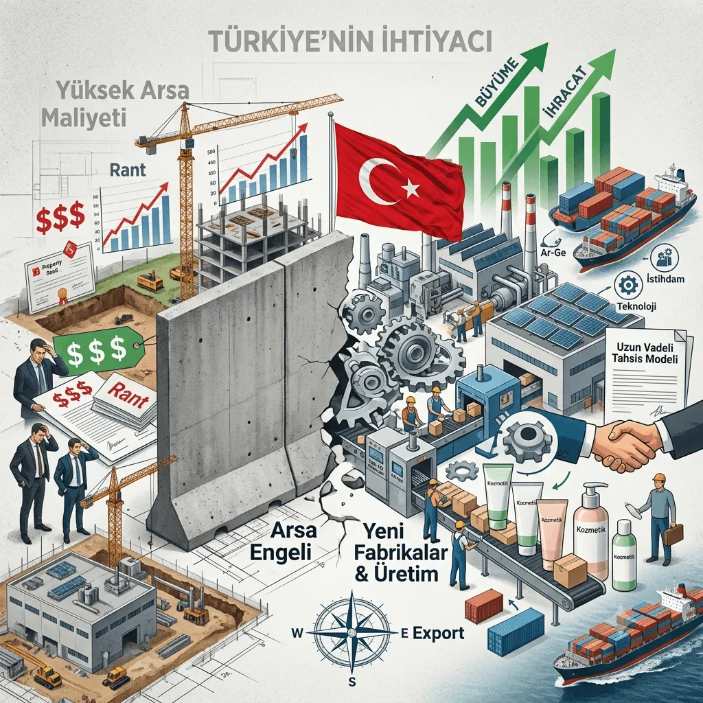 Sanayi Yatırımlarında Arsa Krizi Büyüyor: 350 Milyon TL’lik Maliyet Üretimi Zorluyor
