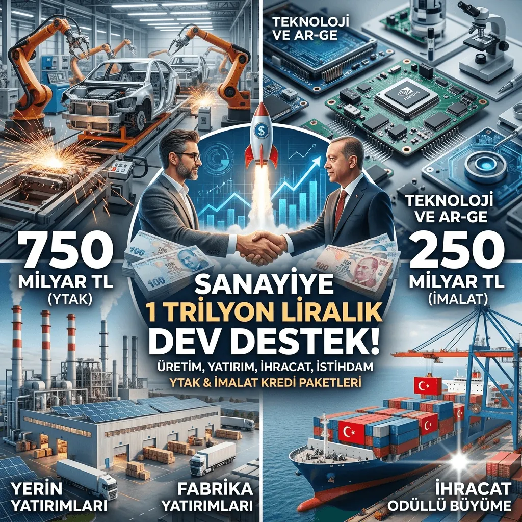 Sanayiye 1 Trilyon TL'lik Dev Finansman Hamlesi! Yatırım Taahhütlü Kredi Desteği 750 Milyar TL'ye Çıkarıldı