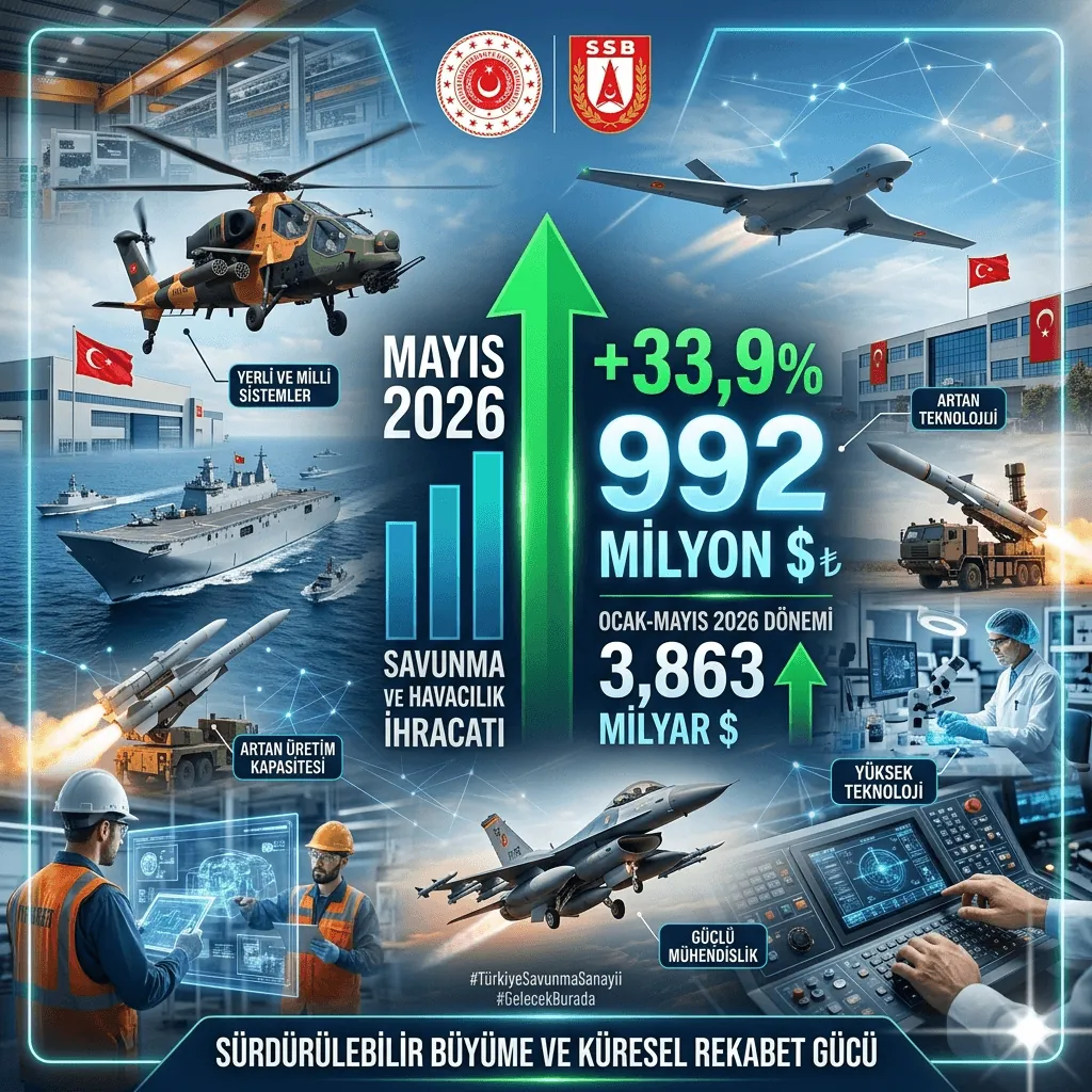 Savunma ve Havacılık İhracatı Mayısta Yüzde 33,9 Arttı! 5 Ayda 3,86 Milyar Dolarlık Rekor Performans