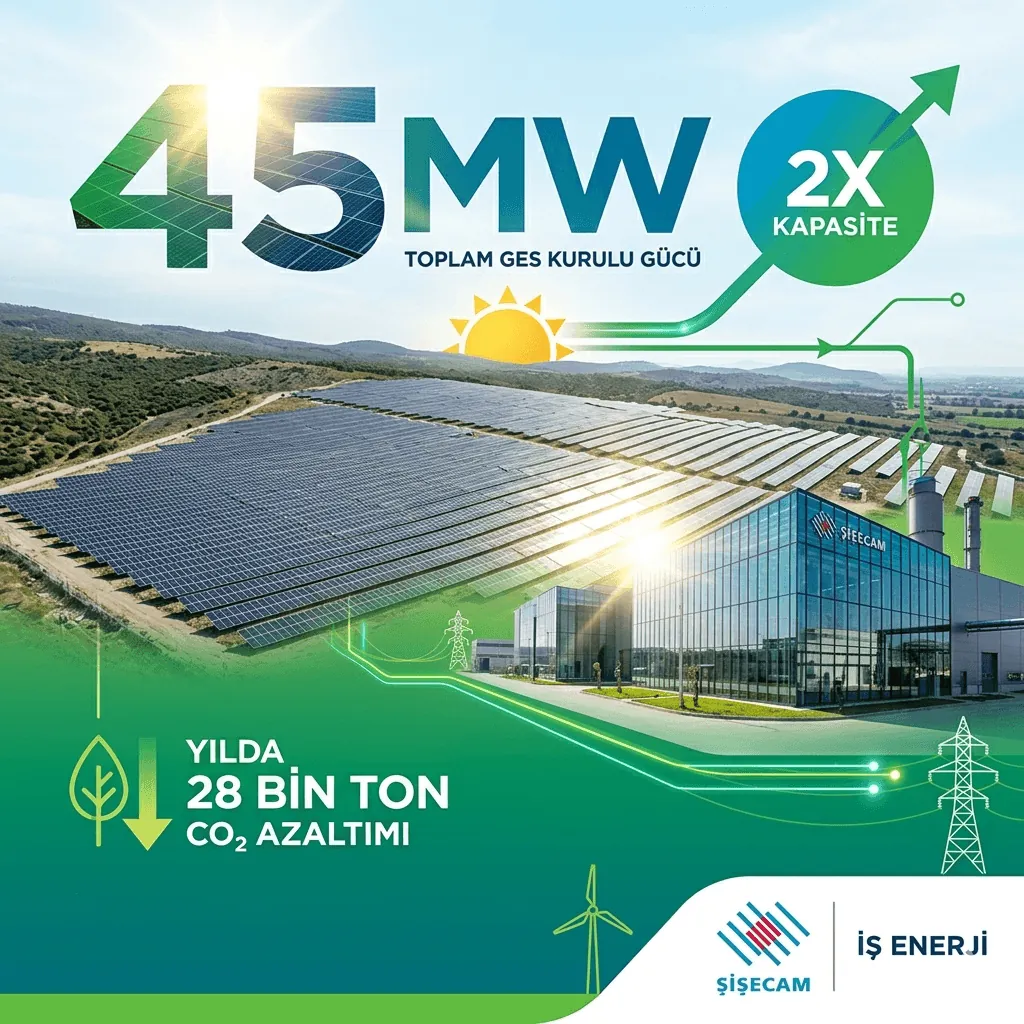 Şişecam’dan Dev Güneş Enerjisi Hamlesi! Manisa GES Yatırımıyla Kurulu Güç 45 MW’a Ulaştı