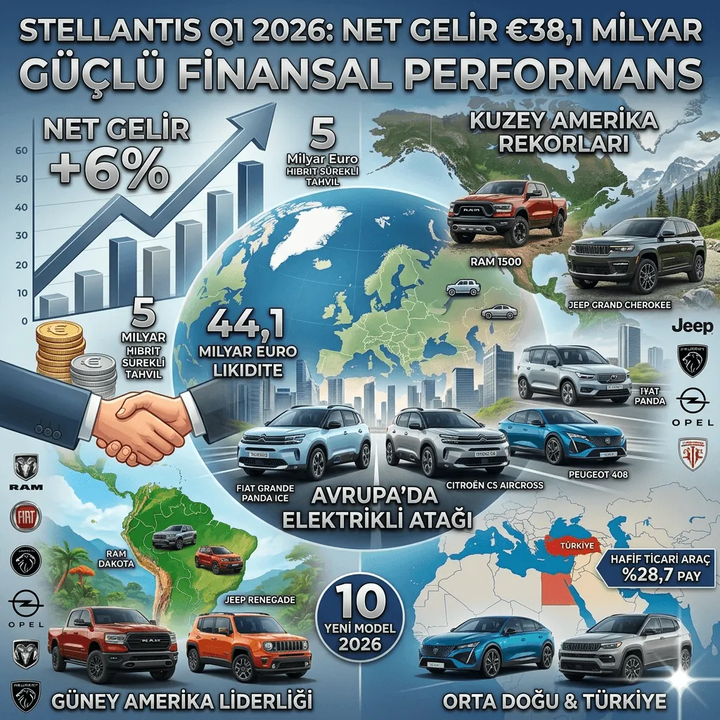 Stellantis’ten 38,1 Milyar Euroluk Dev Performans! Kuzey Amerika ve Avrupa Büyümesi Gelirleri Uçurdu