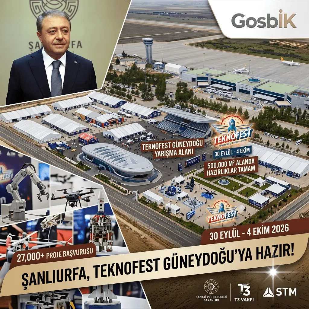 TEKNOFEST Güneydoğu Şanlıurfa’da Başlıyor! 500 Bin Metrekarelik Alanda Hazırlıklar Tamamlandı, Proje Başvuruları Rekor Kırdı
