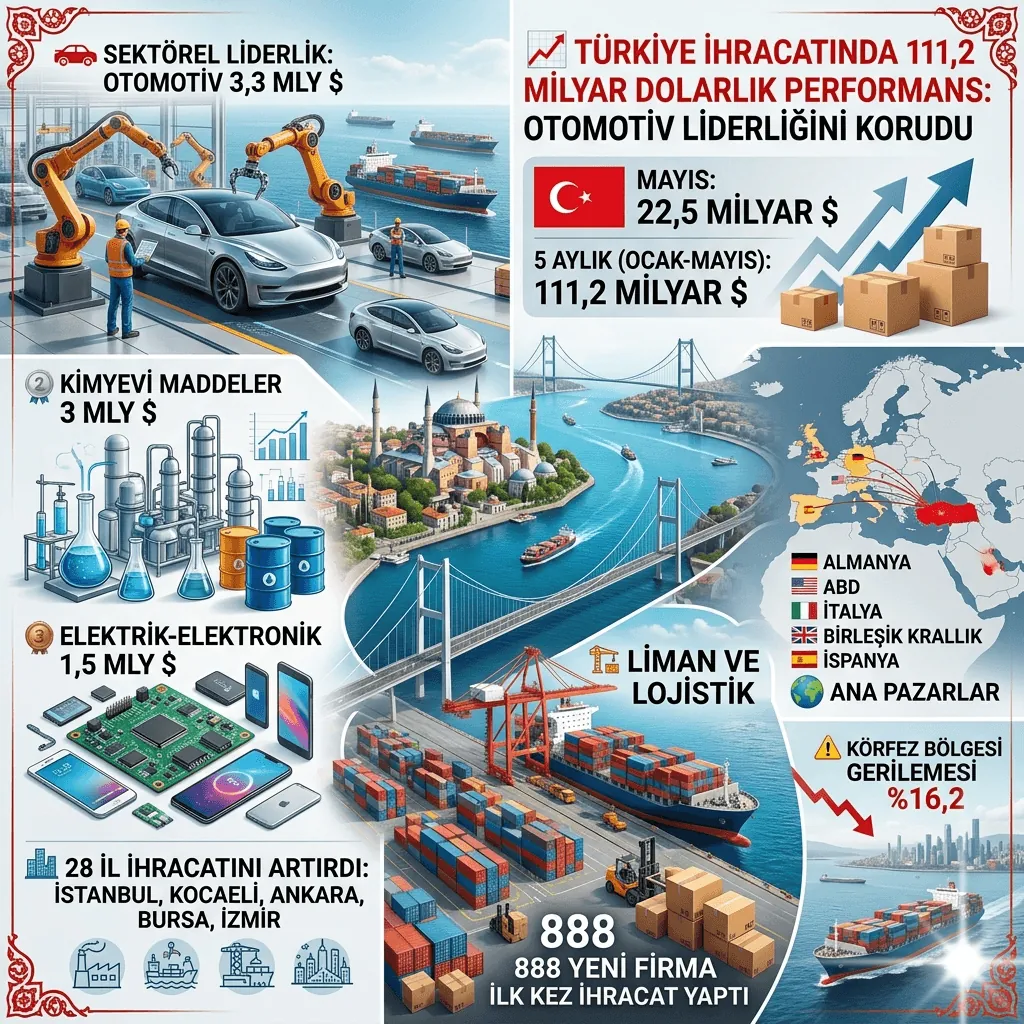 TİM Başkanı Mustafa Gültepe: 5 Aylık İhracat 111,2 Milyar Dolara Ulaştı, Otomotiv Liderliğini Korudu