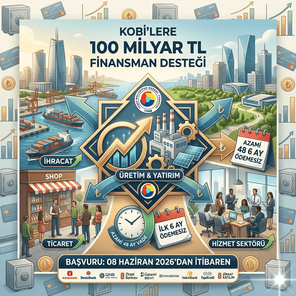 TOBB’dan KOBİ’lere 100 Milyar TL’lik Nefes Kredisi: 3 Milyon TL’ye Kadar Destek Başlıyor