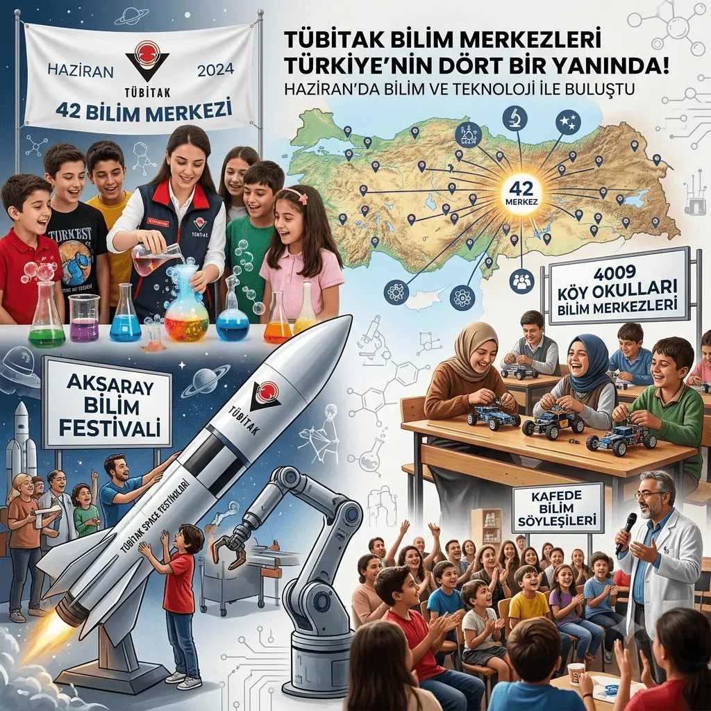 TÜBİTAK Bilim Merkezleri Haziran Ayında Bilimi Türkiye'nin Dört Bir Yanına Taşıdı! 42 Bilim Merkeziyle Binlerce Kişiye Ulaşıldı