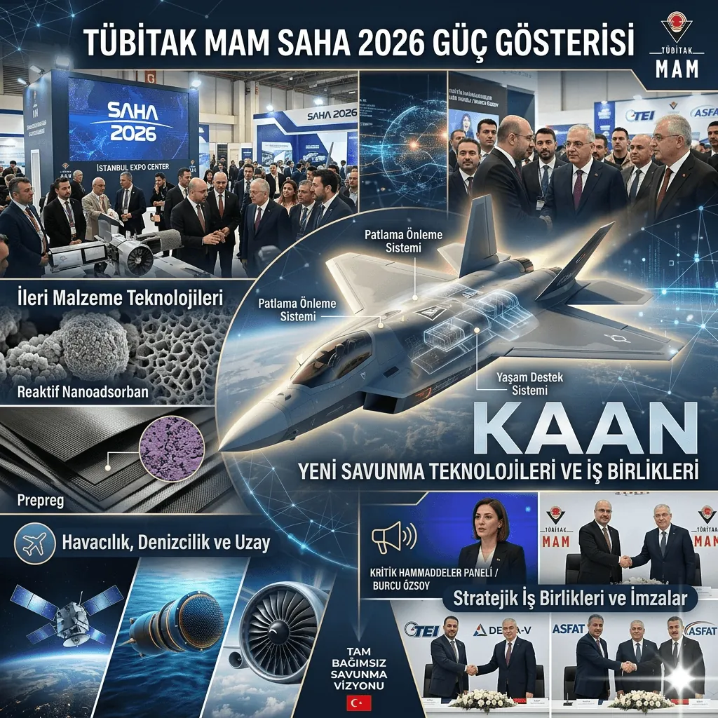 TÜBİTAK MAM’dan SAHA 2026’da Güç Gösterisi: KAAN Teknolojileri ve Stratejik Savunma İş Birlikleri Dikkat Çekti