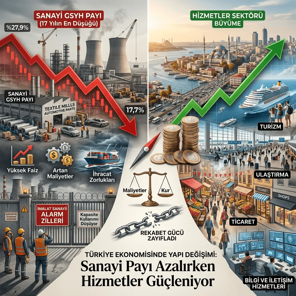 TÜİK Verileri Alarm Verdi: Sanayinin Milli Gelirdeki Payı 17 Yılın En Düşük Seviyesine Geriledi