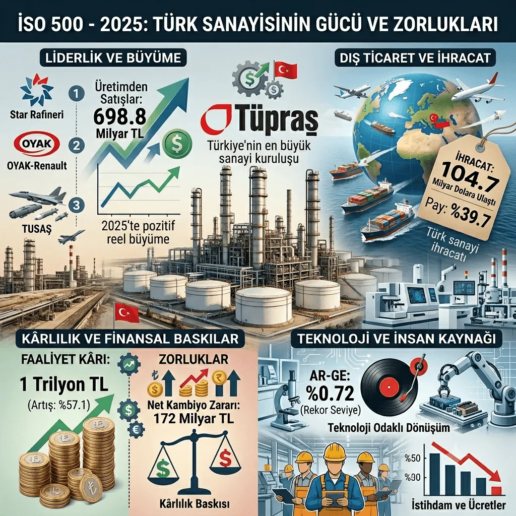 TÜPRAŞ, Türkiye’nin En Büyük Sanayi Kuruluşu Olma Unvanını Korudu | Türkiye Sanayisinde Devler Ligi Şekillendi