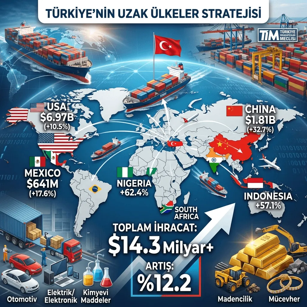 Türk Firmaları Mesafe Tanımıyor! Uzak Ülkeler Stratejisiyle İhracat 14,3 Milyar Doları Aştı