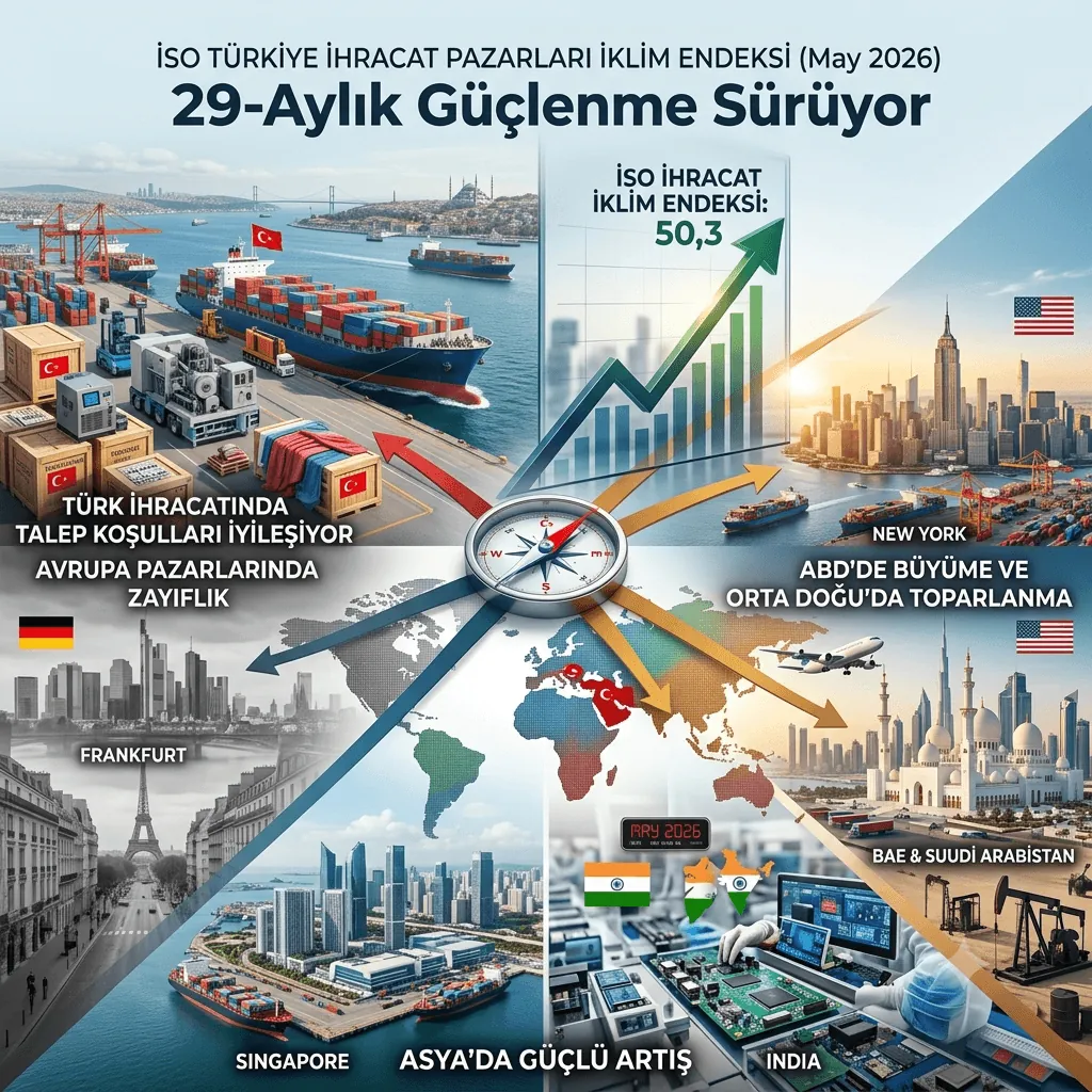 Türk İhracatçısına Küresel Talep Desteği: İSO Endeksi 29 Ayın Gücünü Korudu, ABD ve Orta Doğu Öne Çıktı