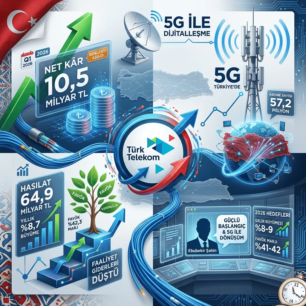Türk Telekom’dan Rekor İlk Çeyrek Performansı: Net Kâr 10,5 Milyar TL’ye Ulaştı, 5G Dönemi Resmen Başladı