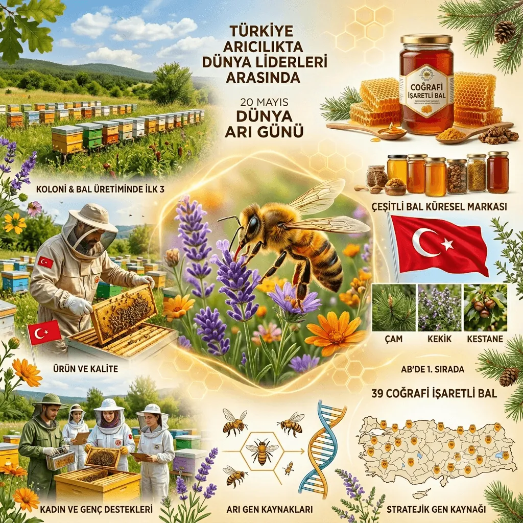 Türkiye Arıcılıkta Dünya Zirvesinde: Avrupa Birinciliği ve Bal Üretiminde İlk Üç Açıklandı