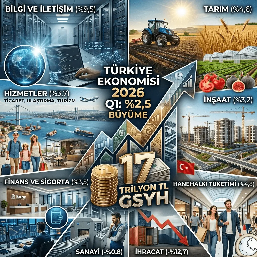 Türkiye Ekonomisi 2026’ya Güçlü Başladı: GSYH %2,5 Büyüdü, 16,9 Trilyon TL’yi Aştı