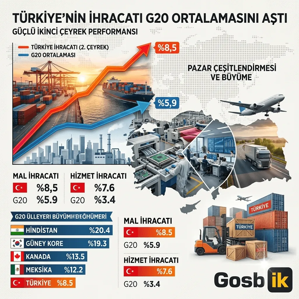 Türkiye İhracatta G20’yi Geride Bıraktı! Mal İhracatı Yüzde 8,5 Arttı, ABD ve Çin’i Solladı