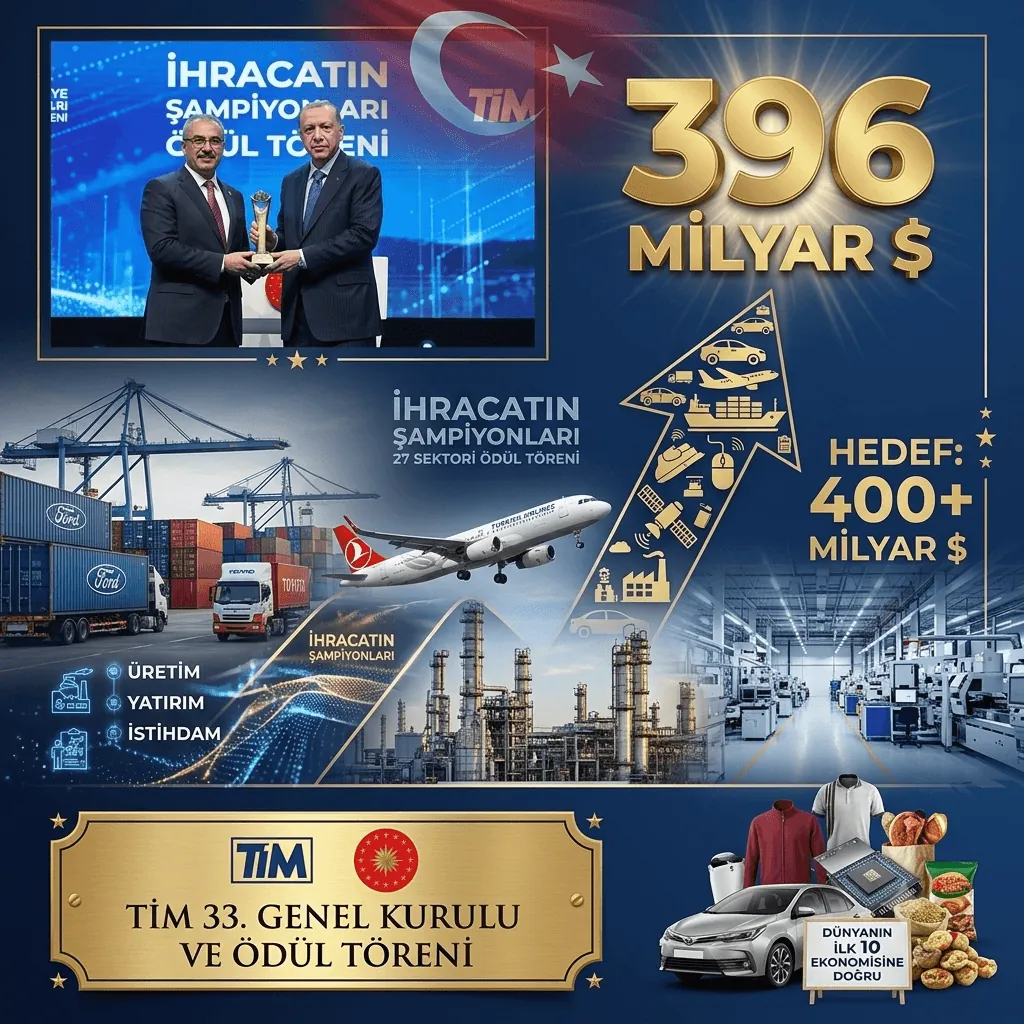 Türkiye İhracatta Rekor Kırdı! 396 Milyar Dolarlık İhracatın Şampiyonları Belli Oldu
