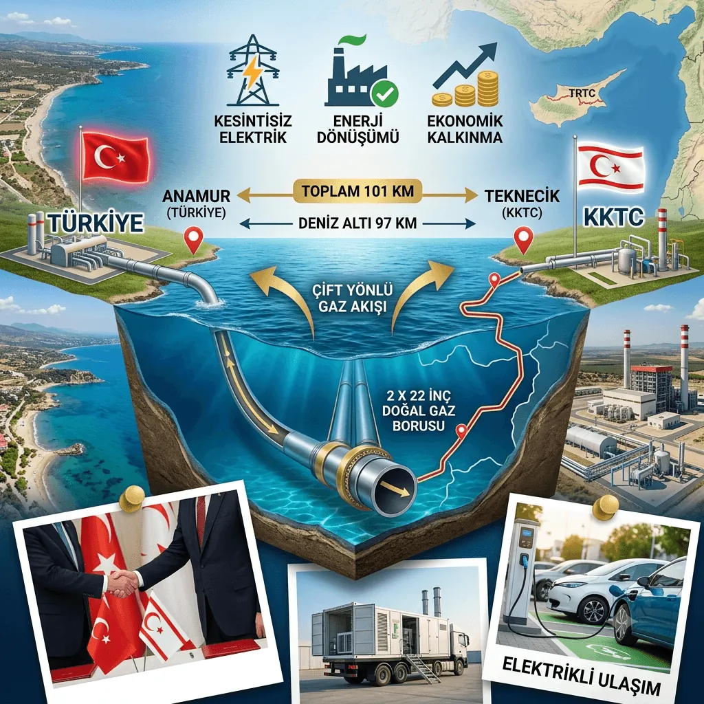 Türkiye ile KKTC Arasında Tarihi Enerji Hamlesi! Akdeniz'in Altından Doğal Gaz Hattı Geliyor