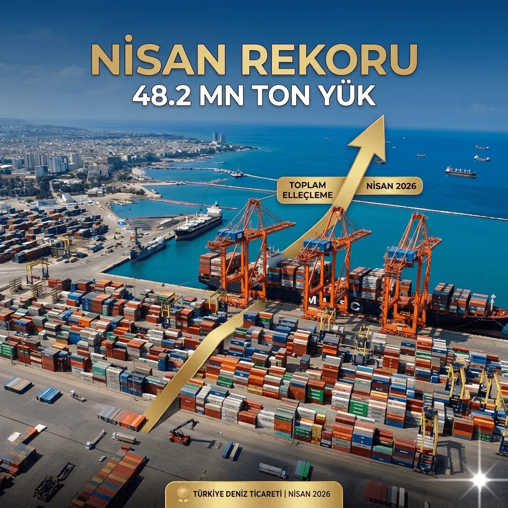 Türkiye Limanlarında Tarihi Rekor: Nisan Ayında 48,2 Milyon Ton Yük Elleçlendi!