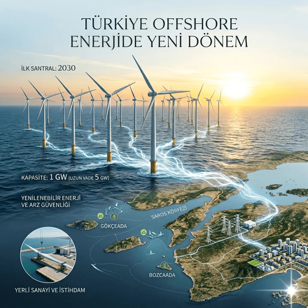 Türkiye Offshore Rüzgârda Sahaya İniyor. Saros, Gökçeada ve Bozcaada’da Dev Enerji Projesi: İlk Elektrik 2030’da Üretilebilir