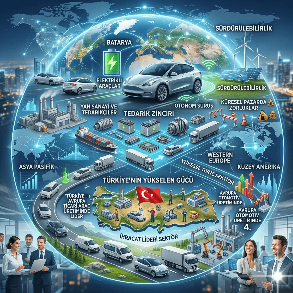Türkiye Otomotiv Sanayisi 2026’da Gücünü Artırıyor: Elektrikli Araç Dönüşümü, 41,5 Milyar Dolarlık İhracat ve Küresel Rekabet Yarışı
