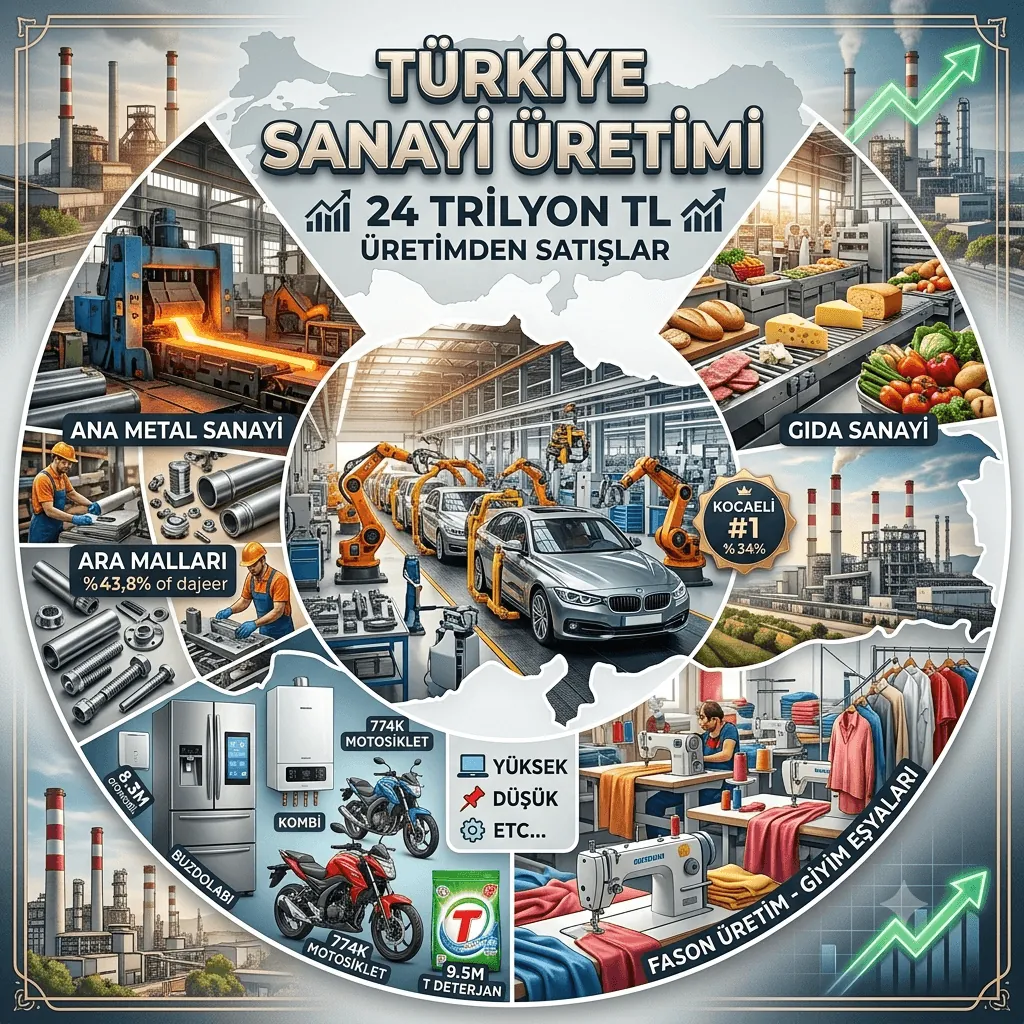 Türkiye Sanayi Üretiminde Rekor Kırdı! 24 Trilyon TL’yi Aşan Dev Üretim Rakamları Açıklandı