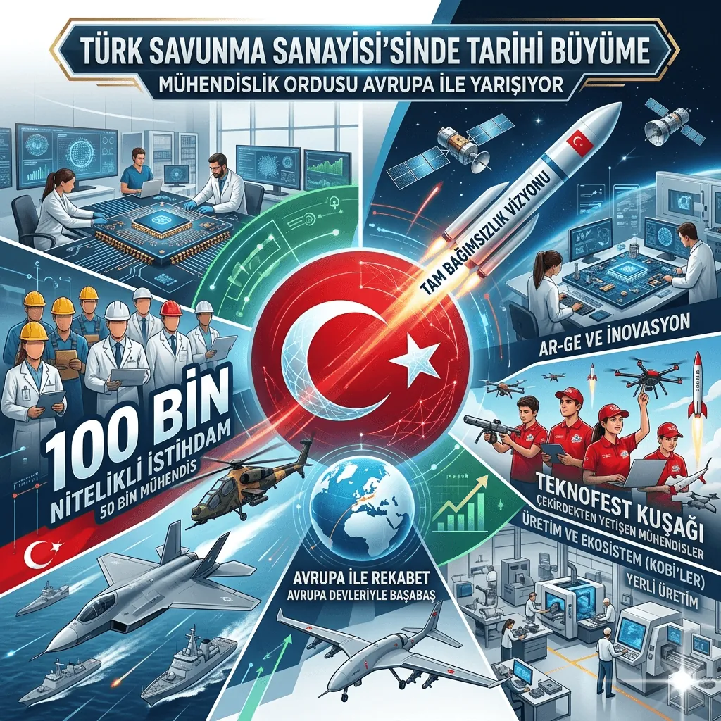 Türkiye Savunma Sanayisinde Tarihi Sıçrama! 100 Bin İstihdamla Avrupa’ya Meydan Okuyan Mühendislik Ordusu