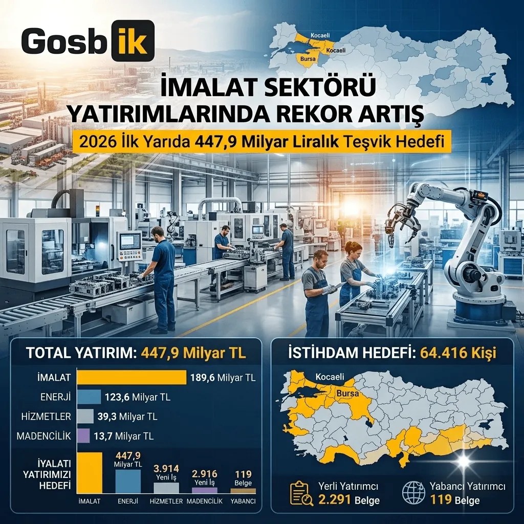 Türkiye’de 6 Ayda 447,9 Milyar TL’lik Yatırım Hamlesi! İmalat Sektörü 1770 Teşvik Belgesiyle Damga Vurdu
