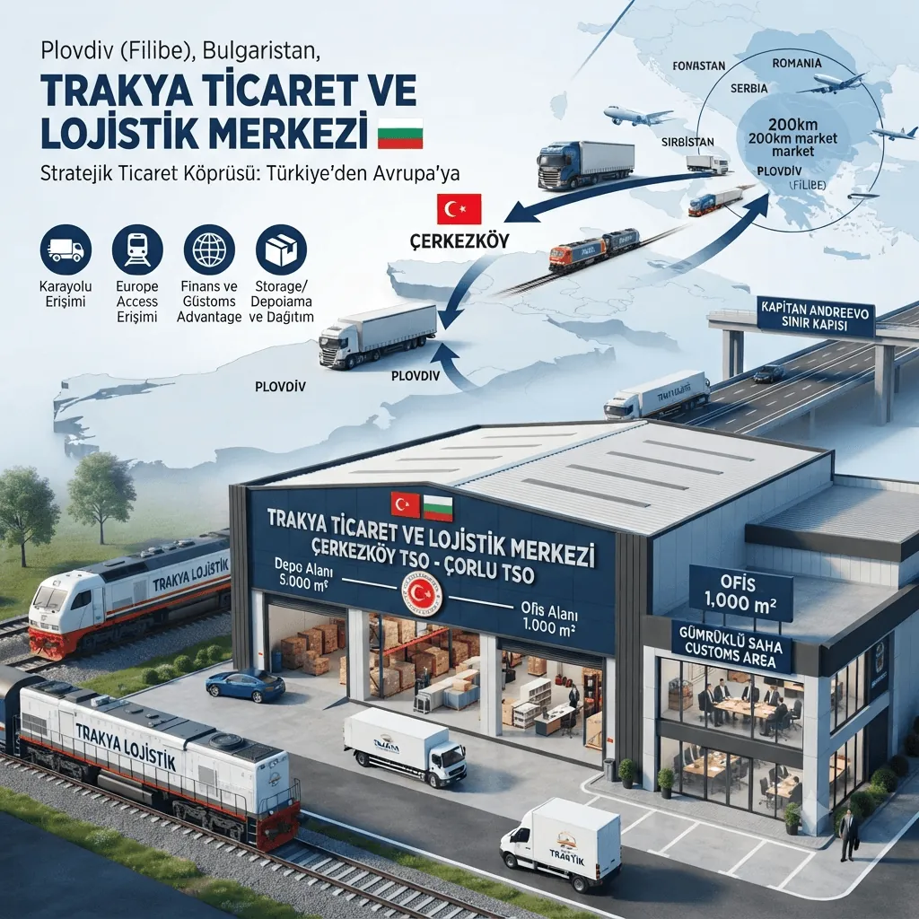 Türkiye'de Bir İlk! Çerkezköy TSO'dan Avrupa'ya Dev Ticaret Hamlesi: Filibe'de Trakya Ticaret ve Lojistik Merkezi Kuruluyor