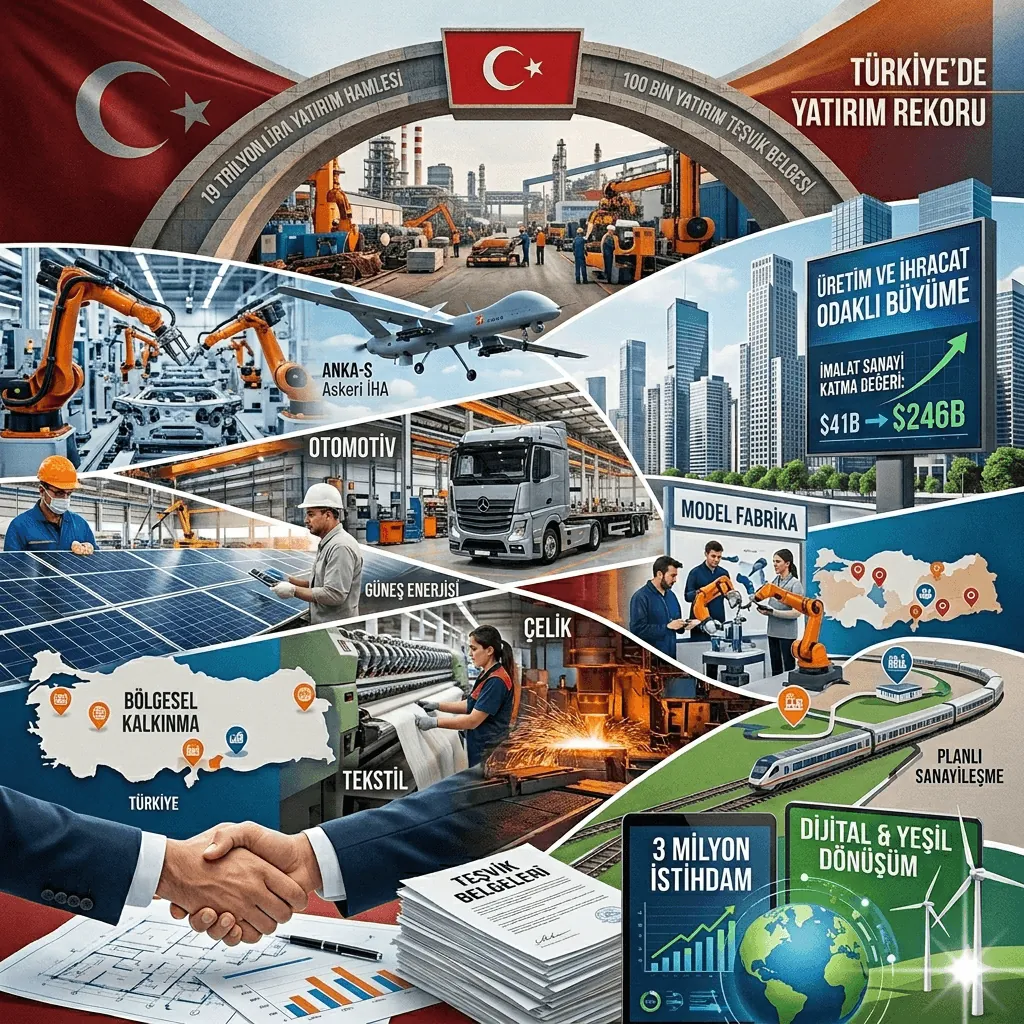 Türkiye’de Yatırım ve Teşvik Rekoru: 19 Trilyon Liralık Dev Hamle ile 3 Milyon İstihdamın Kapısı Açıldı