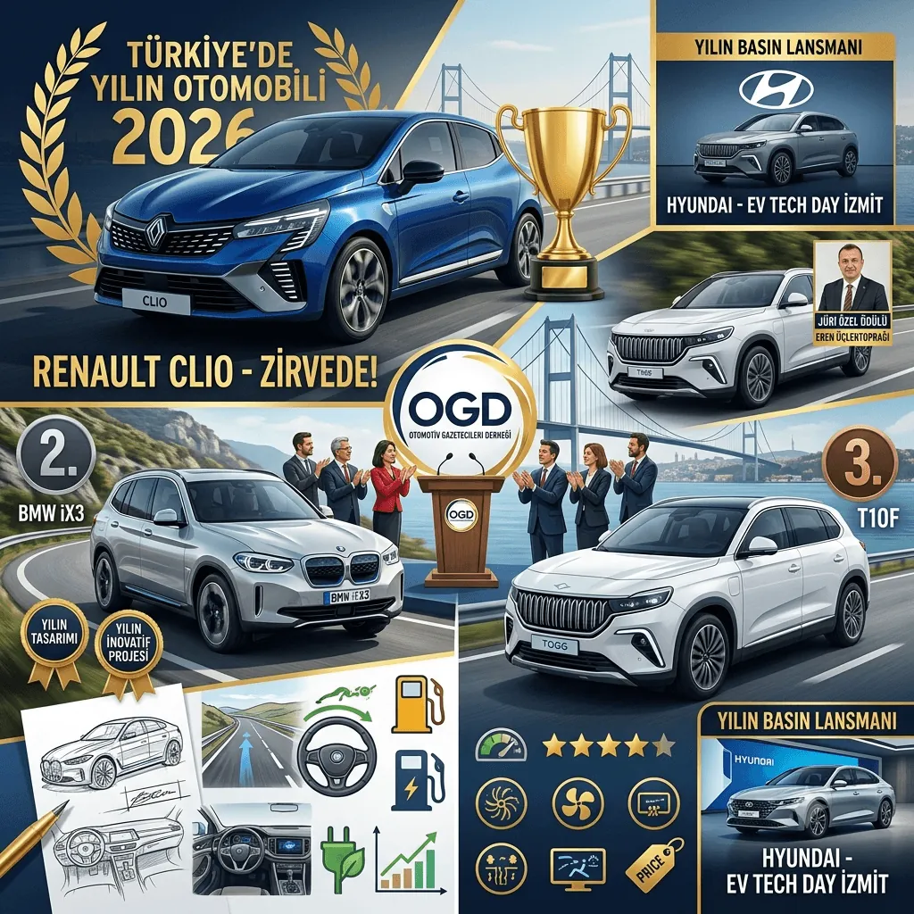 Türkiye’de Yılın Otomobili 2026 Belli Oldu! Renault Clio Zirveye Çıktı, Togg T10F İlk 3’e Girdi