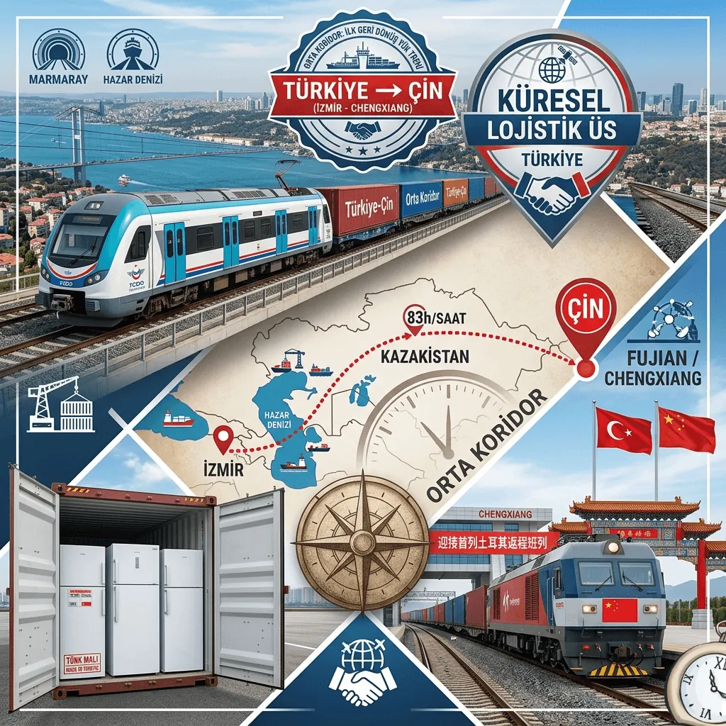 Türkiye’den Çin’e İlk Orta Koridor Sevkiyatı Başarıyla Ulaştı! Küresel Lojistikte Tarihi Dönem