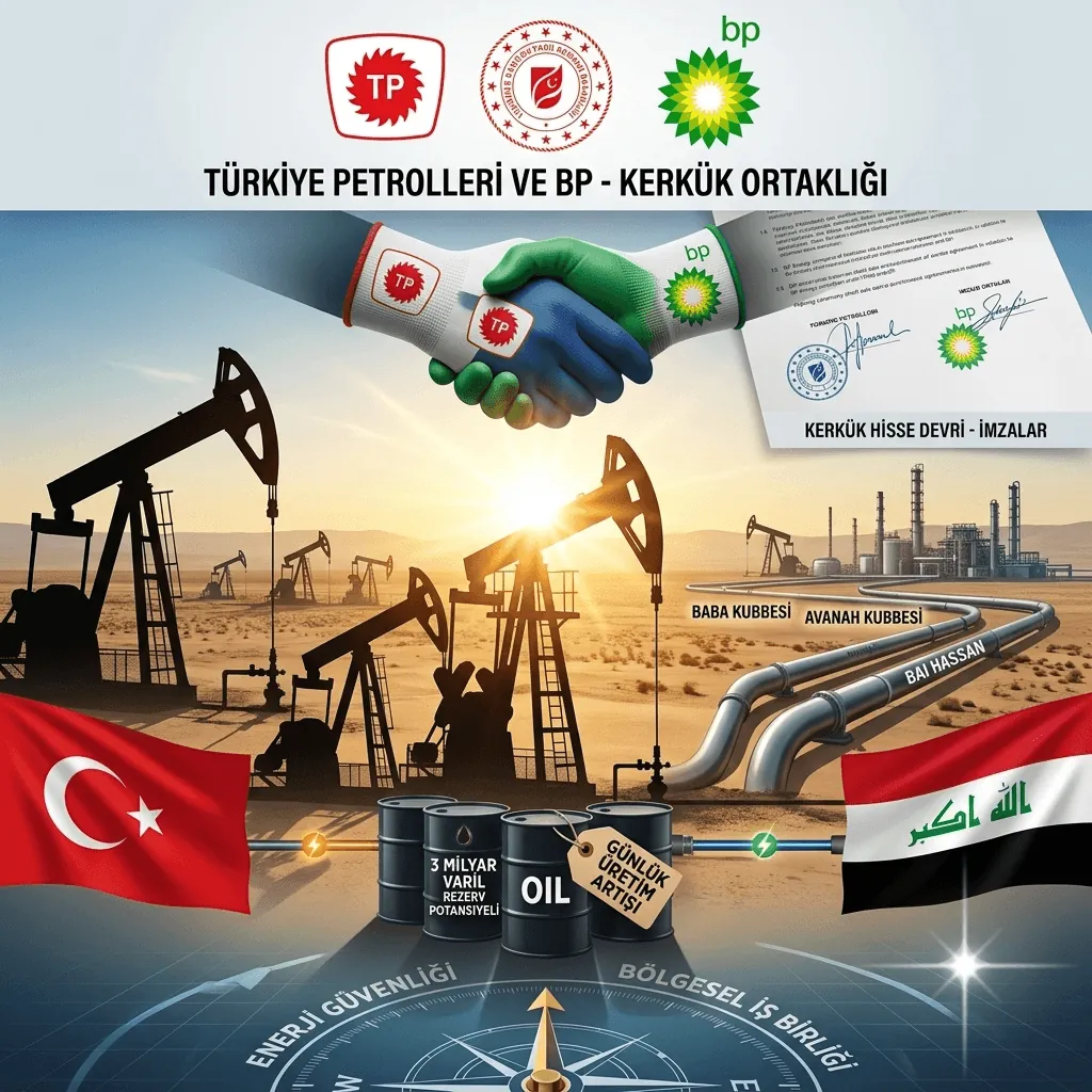 Türkiye'den Enerjide Tarihi Hamle: TPAO, BP ile Kerkük'teki Dev Petrol Sahalarına Ortak Oldu