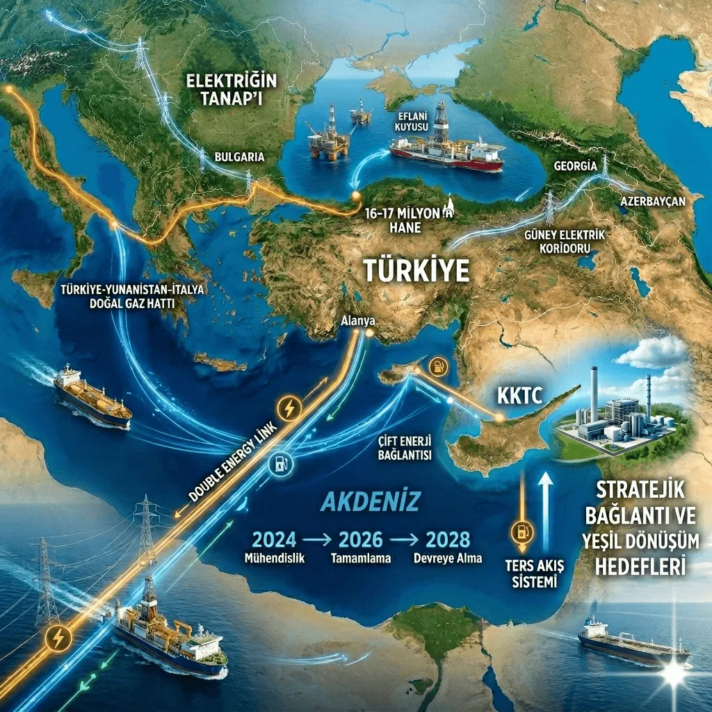 Türkiye’den KKTC’ye Dev Enerji Hamlesi! 97 Kilometrelik Doğal Gaz Hattı ve Elektrik Projesinde 2028 Hedefi