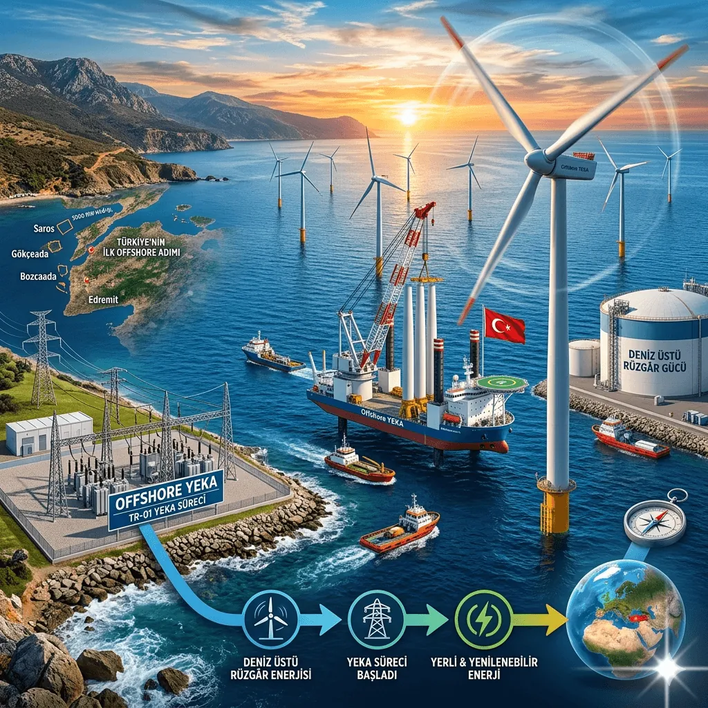 Türkiye’den Offshore Rüzgâr Enerjisinde Tarihi Hamle: 4 Deniz Üstü YEKA Alanı Belirlendi, Hedef 5 Bin Megavat Kapasite