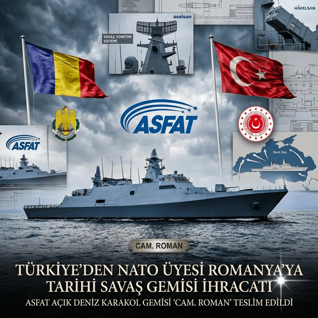 Türkiye'den Tarihi Savunma Sanayii Başarısı! NATO ve AB Üyesi Romanya'ya İlk Kez Yerli Savaş Gemisi İhraç Edildi