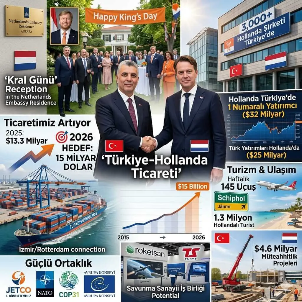 Türkiye–Hollanda Ticaretinde Büyük Sıçrama: Hedef 15 Milyar Dolar! Avrupa ile Ekonomik İş Birliği Güçleniyor