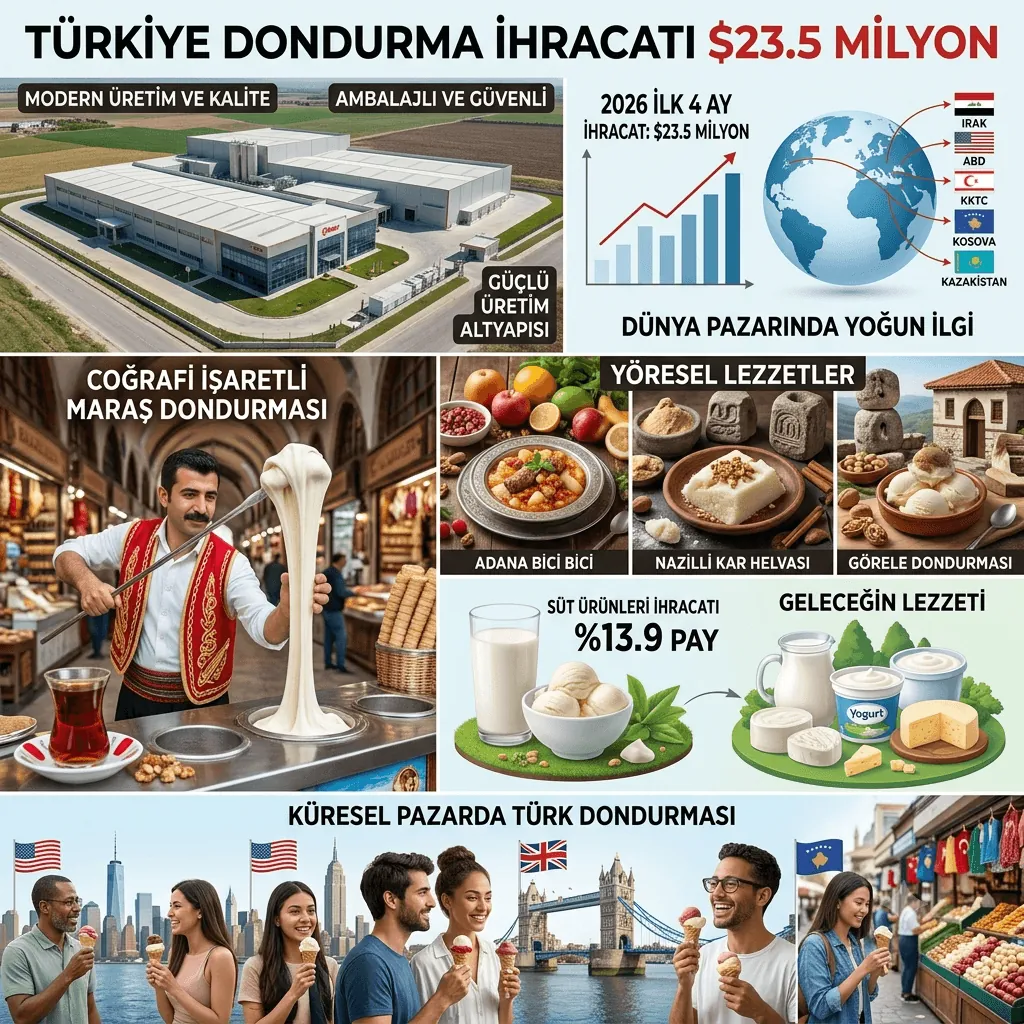 Türkiye'nin Dondurma İhracatı 23,5 Milyon Dolara Ulaştı! Dünya Pazarında Türk Dondurmasına Yoğun Talep