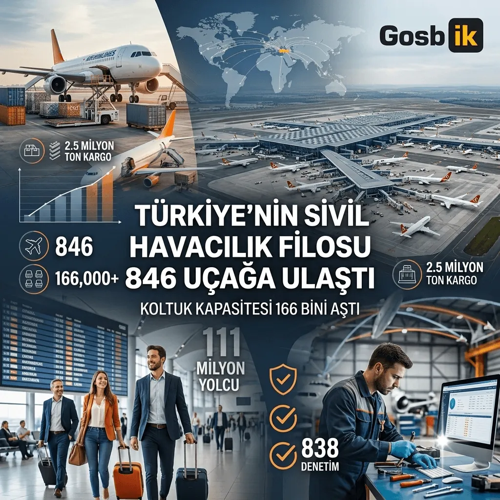 Türkiye’nin Sivil Havacılık Filosu Büyüyor! Uçak Sayısı 846’ya, Koltuk Kapasitesi 166 Bine Ulaştı: 111 Milyon Yolcu Taşındı