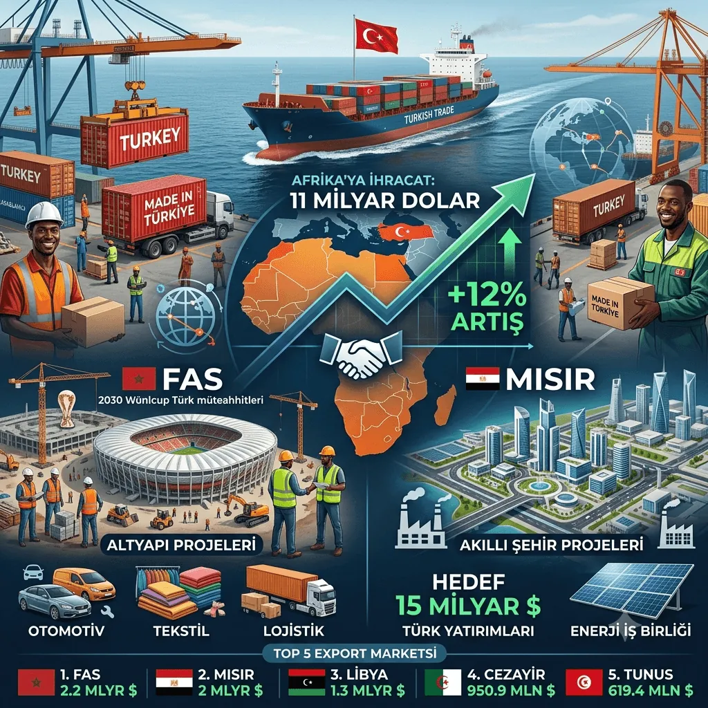 Türkiye'nin Ticaret Diplomasisi Afrika'da Güçleniyor! Afrika'ya İhracat Yüzde 12 Artışla 11 Milyar Dolara Ulaştı