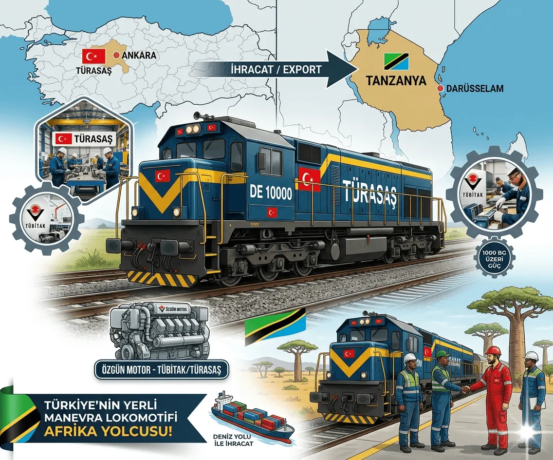 Türkiye’nin Yerli DE 10000 Lokomotifi Tanzanya’ya İhraç Ediliyor: Türk Raylı Sistem Sanayisinden Tarihi Başarı