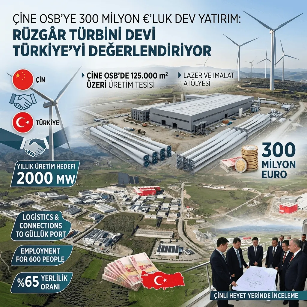 Türkiye'ye 300 Milyon Euroluk Dev Yatırım Geliyor: Çinli Rüzgar Türbini Devi İçin Geri Sayım Başladı
